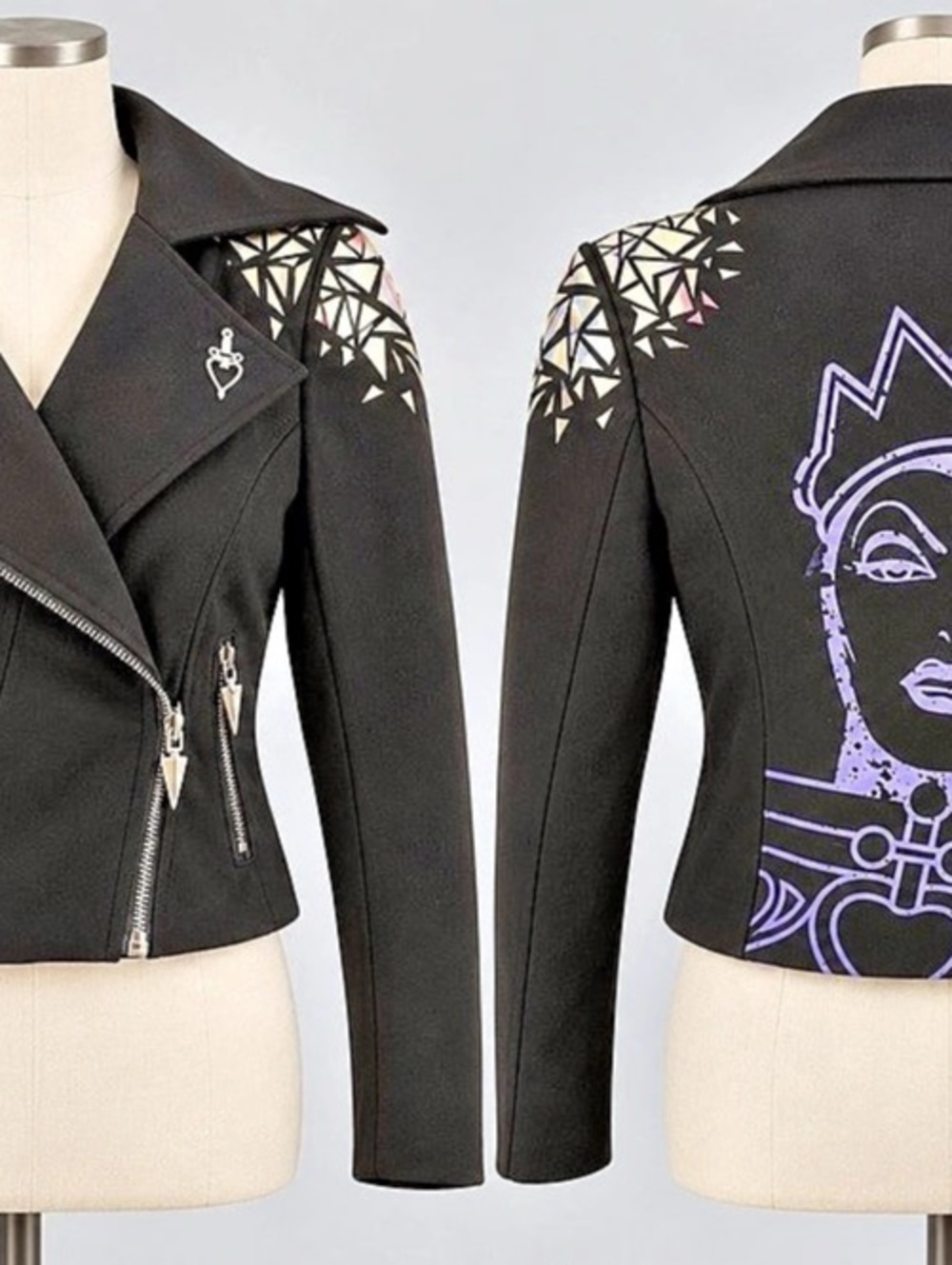 Disney Evil Queen Reversible Moto Jacket Kids L Adult XS/S